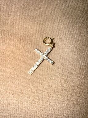 LANA Everyday Diamond Cross Pendant – Converted to Removable Charm with Clasp
